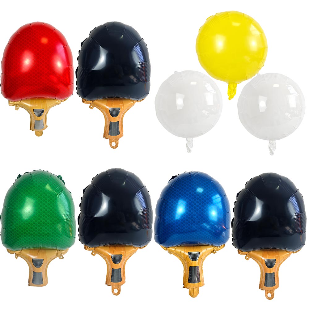 Table Tennis Paddle - Table Tennis Racket Foil Balloon Multicolor