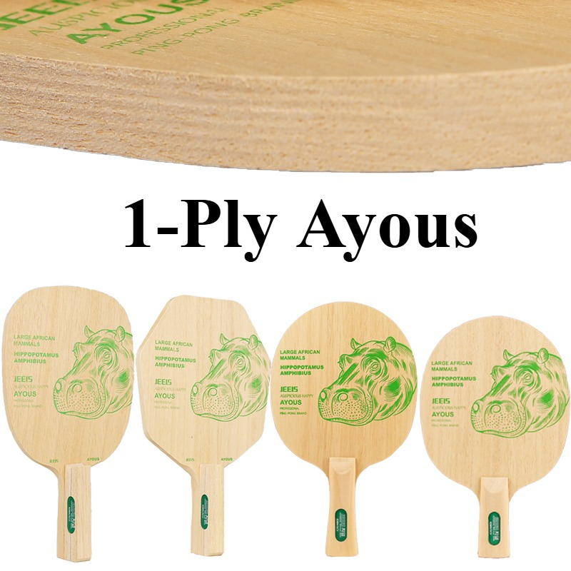 JEELS Green Hippo 1 Ply Ayous  - Table Tennis Paddle recension och pris