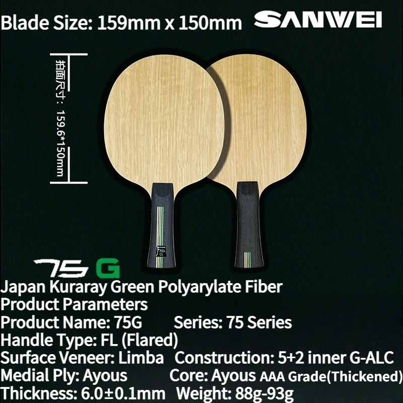 NEW SANWEI 75G Inner Green-ALC - Table Tennis Xiom recension och pris
