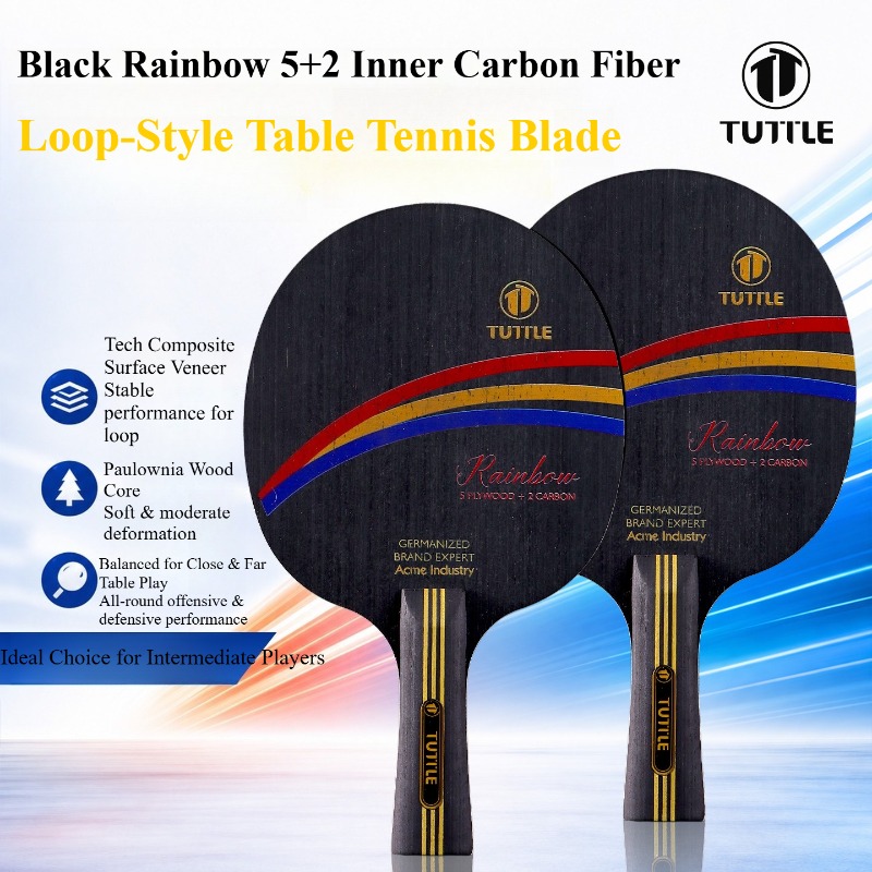 TUTTLE Black Rainbow Inner Car - Table Tennis Paddle recension och pris